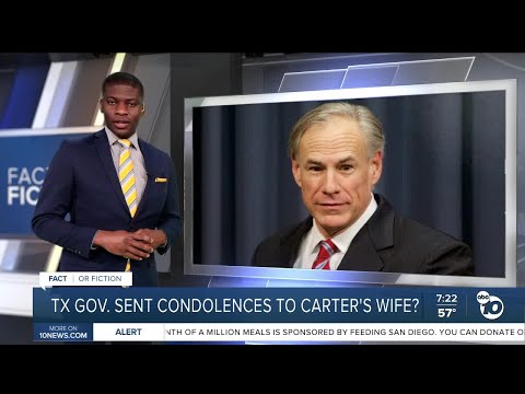 Texas Gov. sends condolences to deceased wife of Pres. Jimmy Carter?