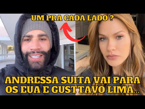 Gusttavo Lima e Andressa Suita,  cada um para um lado ? a mãezinha VIAJOU para os Estados Unidos