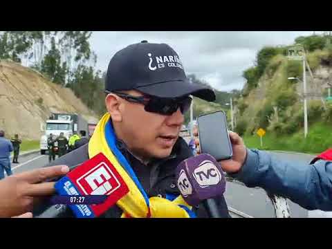 Grupos sociales y sindicales de Nariño bloquearon el puente Rumichaca