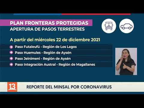 Minsal anuncia apertura de fronteras terrestres de Chile