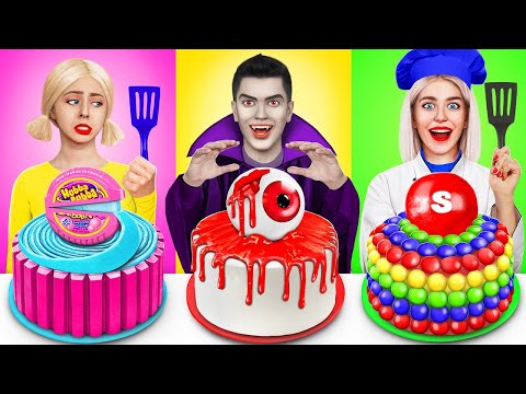 تحدي الطبخ أنا مقابل مصاص الدماء | معركة سرية في المطبخ لمدة 24 ساعة