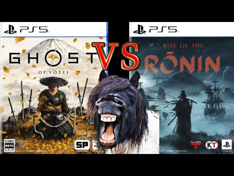 水中に落ちない馬を落とすと・・　Ghost of yotei  VS  Raise of the ronin