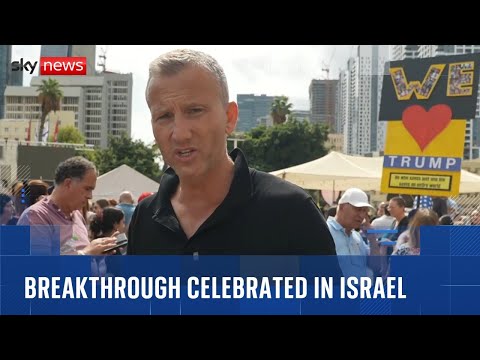 Gaza ceasefire: Israelis gather in Hostages Square - with some hailing Trump a hero