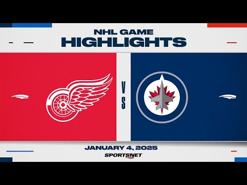 NHL Highlights | Red Wings vs. Jets - January 4, 2025