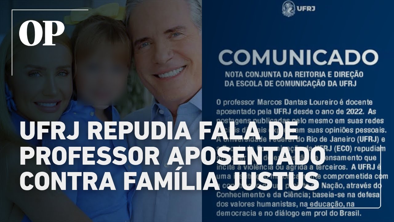 UFRJ divulga nota de repúdio contra fala de professor à família de Roberto Justus