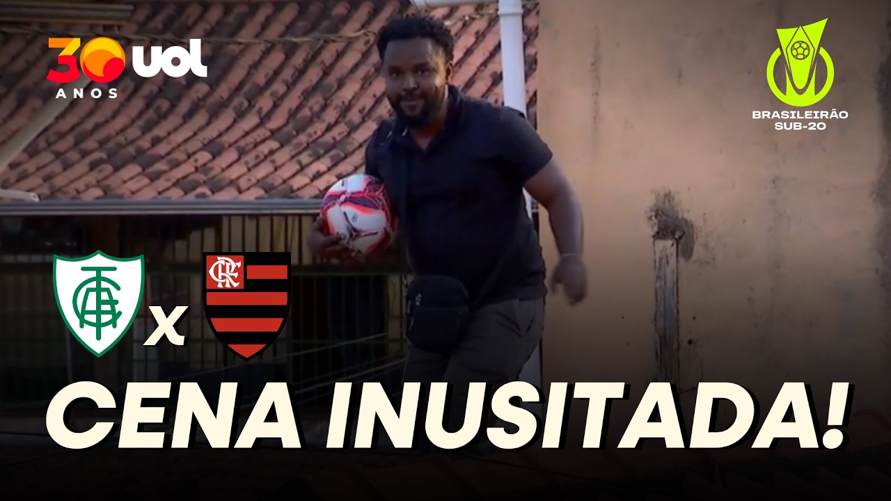 BOLA VAI PARAR NO TELHADO E VIRA ATRAÇÃO EM AMÉRICA X FLAMENGO PELO BRASILEIRAO SUB-20
