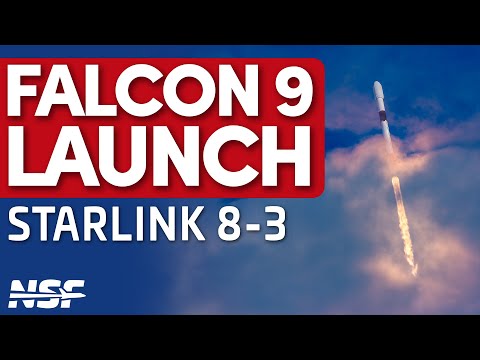 SpaceX Falcon 9 Launches Starlink 8-3