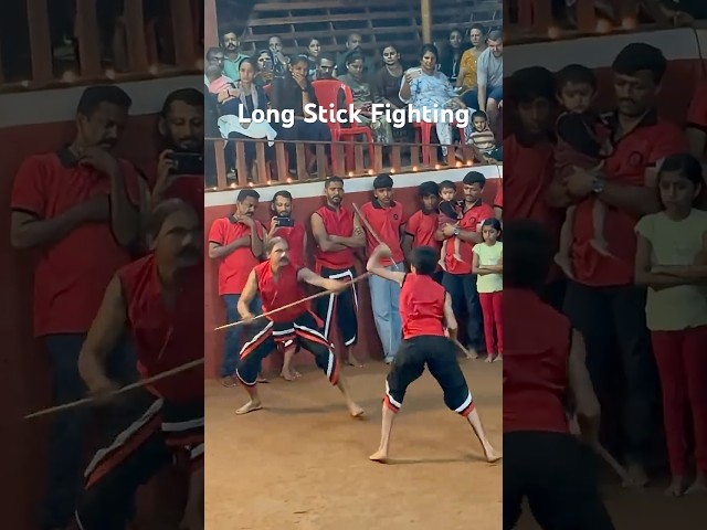 Unleash the ancient fury! Watch Kalaripayattu's long stick fighting ignite with every strike, showcasing India's timeless martial art where warriors wield sticks like extensions of themselves.