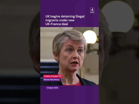 UK begins detaining illegal migrants under new UK-France deal