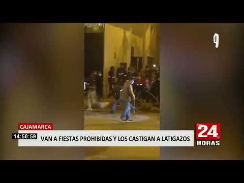 Cajamarca: ronderos desalojan a latigazos a jóvenes en fiestas clandestinas (1/2)