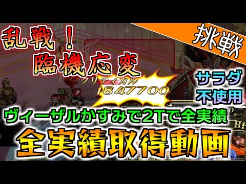 2Tクリア ヴィーザルで強制リングアウト『乱戦！臨機応変』全実績取得動画【ランモバ／K.O.運命を決める切り札】