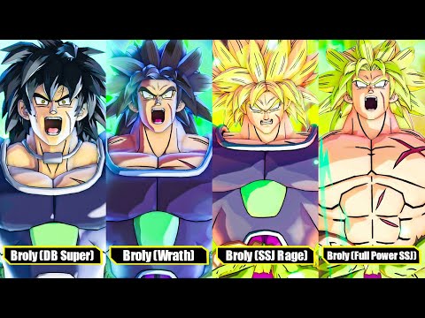 Broly (DB Super) Base, Wrath, SSJ Rage & Full Power SSJ Transformations! -Dragon Ball Xenoverse Mods