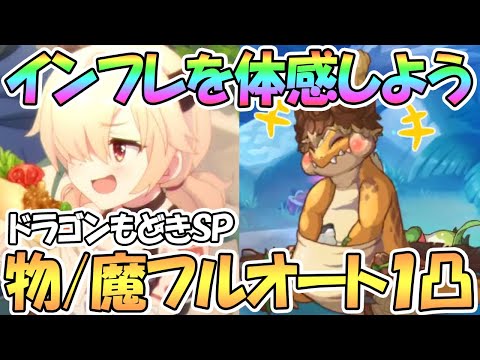 【プリコネR】超インフレ体感！ドラゴンもどきSPECIALフルオート1凸攻略！物理魔法どちらも【ワンパン】【難易度SP】