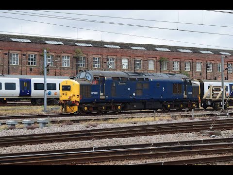 DRS Class 37 'Tractor' 37422 "Victorious" Departs Doncaster with 6Z20 York Thrall - Doncaster Decoy
