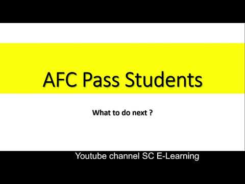 AFC students which step should be followed next ?