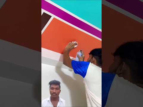 #wall Falls celing desigin maskin #teyip Diye#wallart # #wallpainting#viral #trending #shortvideo