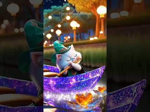 The Sweetest Moonlit Night by Little Wizard Kitten #catlovers #animation #shorts