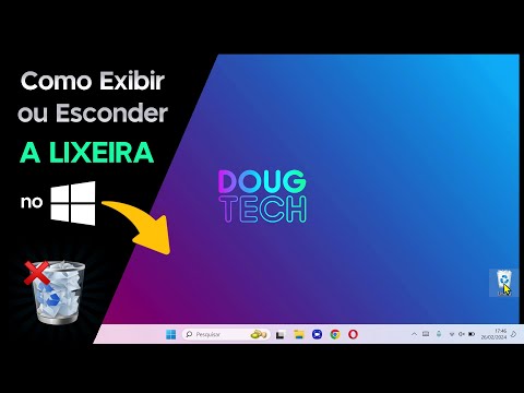 Como Exibir/Esconder a LIXEIRA do Windows