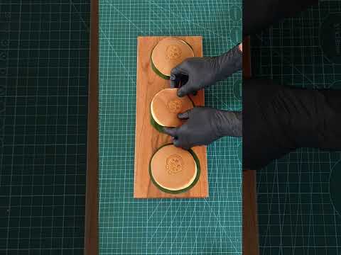 #stamp #hotstamp #emboss #cake #cakedecorating #cakeart #dorayaki #food #cheesecake #burger