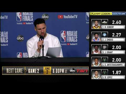 Klay Thompson Press Conference | NBA Finals Game 1
