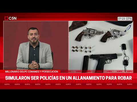 SIMULARON ser POLICÍAS en un ALLANAMIENTO para ROBAR: TRES DETENIDOS y DOS PRÓFUGOS