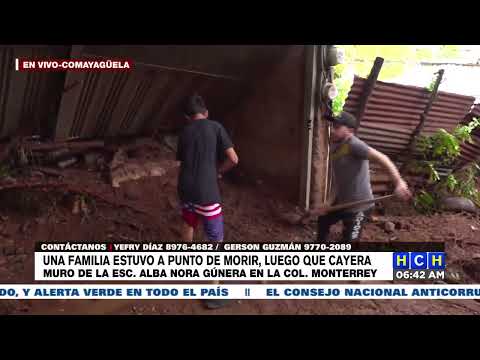 Muro de una escuela cae sobre vivienda en Col. Monterrey en la Capital