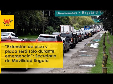 “Extensión de pico y placa será solo durante emergencia”: Secretaría de Movilidad Bogotá