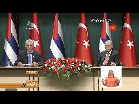 Presidentes de Cuba y Turkiye sostienen conversaciones oficiales