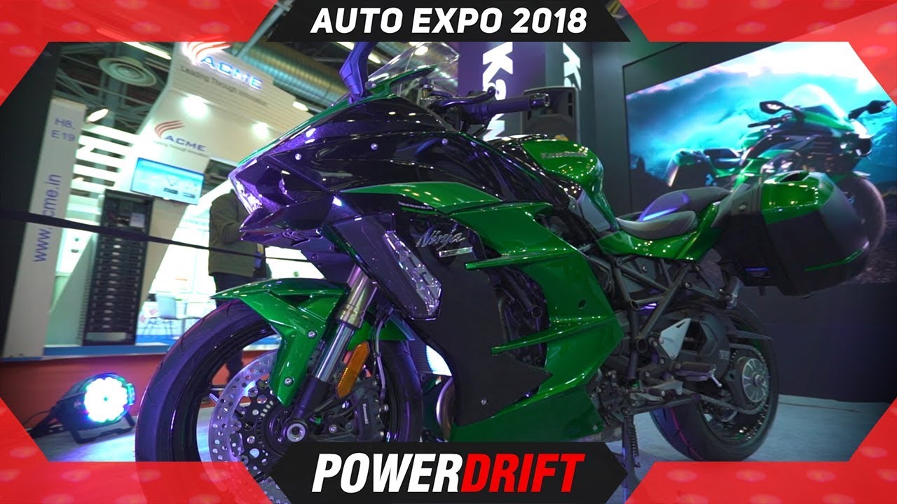 Kawasaki Ninja H2SX @ Auto Expo 2018 : PowerDrift