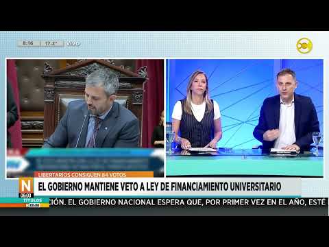 El gobierno mantiene el veto a la ley de financiamiento universitario ?N8:00? 10-10-24