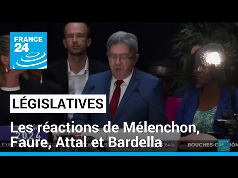 Jean-Luc Mélenchon, Gabriel Attal, Jordan Bardella... : leur réaction aux résultats des législatives