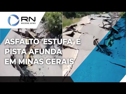 Asfalto 'estufa' e destrói rodovia em Minas Gerais