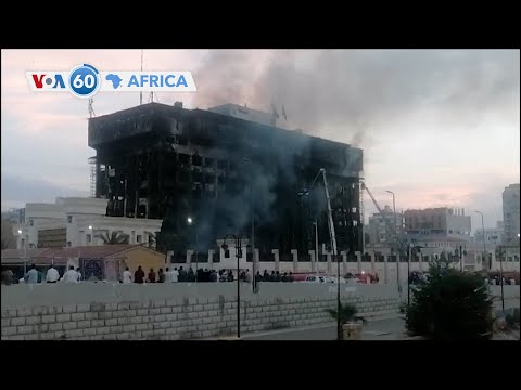 VOA60 Africa - Egypt: Huge fire at police facility in Ismailia injures at least 25 people