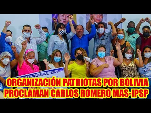 ORGANIZACIÓN PATRIOTAS POR BOLIVIA PROCLAMAN CARLOS ROMERO COMO CANDIDATO A LA GOBERNACIÓN..