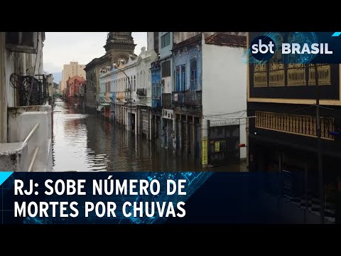 Sobe para 8 número de mortes no RJ em decorrência da chuva | SBT Brasil (23/03/2024)