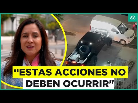 Estas acciones no deben ocurrir: Camioneta choca un furgón mal estacionado en Las Condes