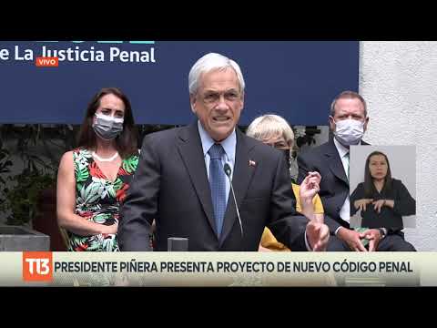 Piñera firma proyecto de nuevo Código Penal para Chile