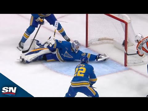 Jordan Binnington ROBS Sean Couturier With Potential Save Of The Year