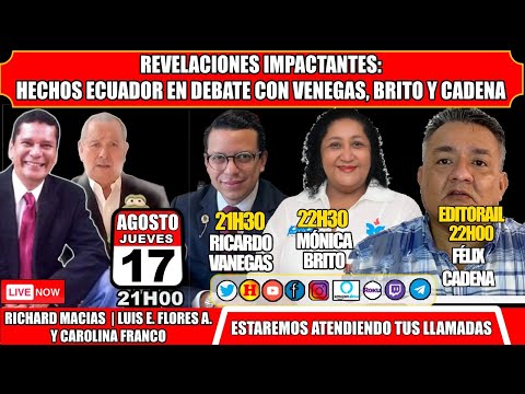 Revelaciones Impactantes: Hechos Ecuador en Debate con Venegas, Brito y Cadena