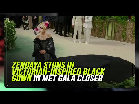 Zendaya stuns in Victorian-inspired black gown in Met Gala closer | ABS-CBN News