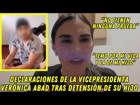 Declaraciones de la Vicepresidenta Verónica Abad tras la detención de su hijo en Caso Nene