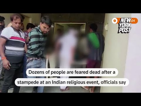 At least 100 are dead and scores are injured after a stampede at a religious event in northern India