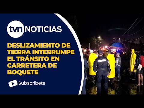 Deslizamiento de tierra bloquea carretera en Boquete