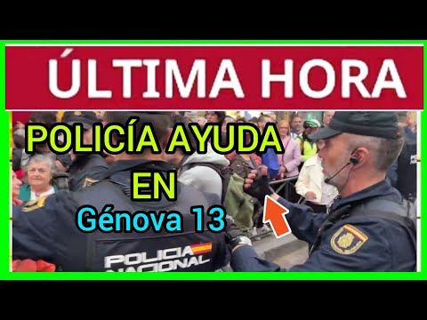#ÚltimaHora - POLICÍA AYUDA A CORTAR GÉNOVA 13 - SEDE PARTIDO POPULAR