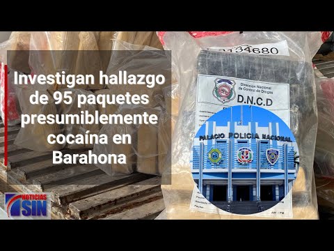 Investigan hallazgo de 95 paquetes presumiblemente cocaína en Barahona