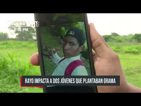Descarga eléctrica de un potente rayo alcanzo al joven Eser Amiel Bell Pérez - Nicaragua