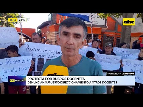 Santa Rosa de Mbutuy: Protesta por rubros docentes