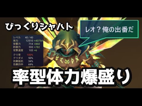 レオ対策にはこれ！体力モリモリ率型シャハト！！【Summoners War】