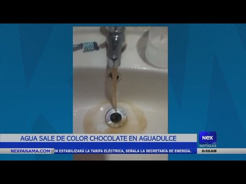 Denuncian que agua sale color chocolate en Aguadulce