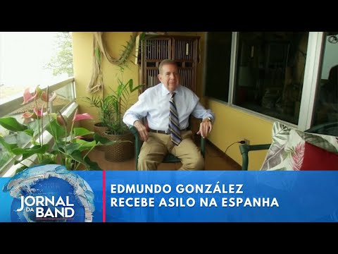 Edmundo González recebe asilo político em Madri, na Espanha | Jornal da Band